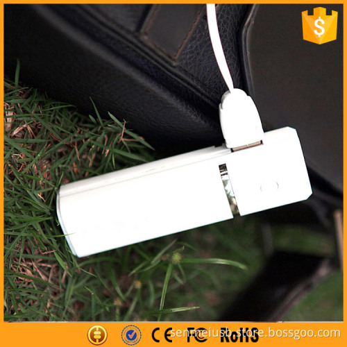 Universal compact portable usb charger 2200mah with LED flashlight